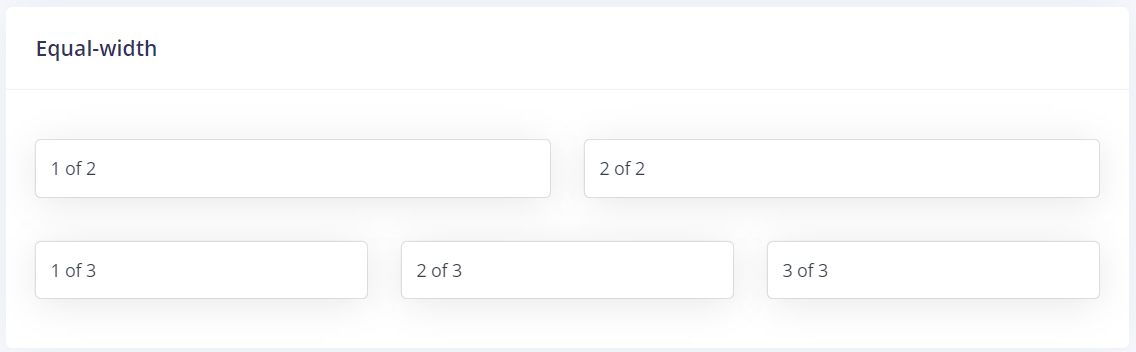 Grid equal width