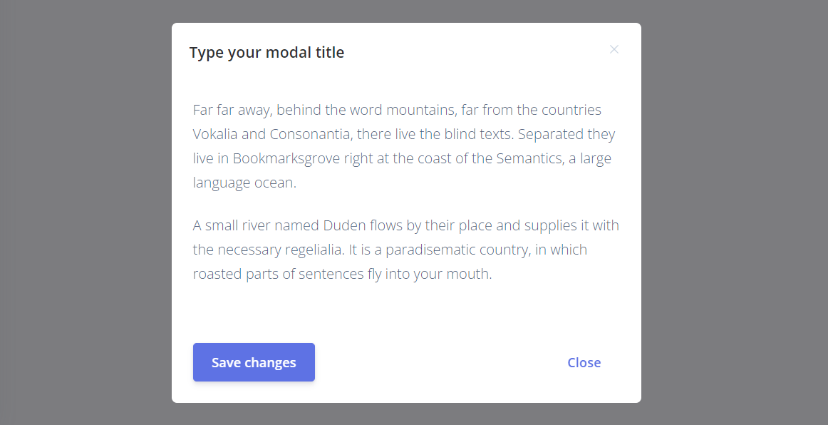 Modals default